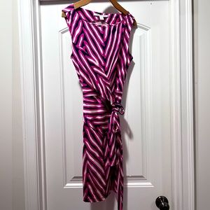 Diane Von Furstenberg Faux Wrap Sleeveless Shina Dress